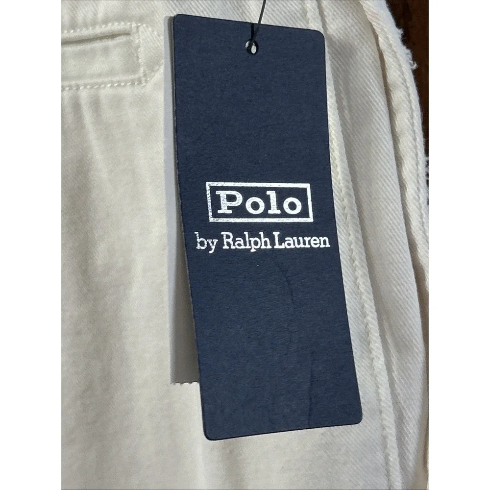 NWT Mens Polo Ralph Lauren Chino Shorts‎ Pleated Side Buckles Sz 42 7